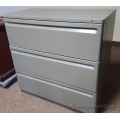 Herman Miller Grey 3 Drawer Lateral File Cabinet, Locking